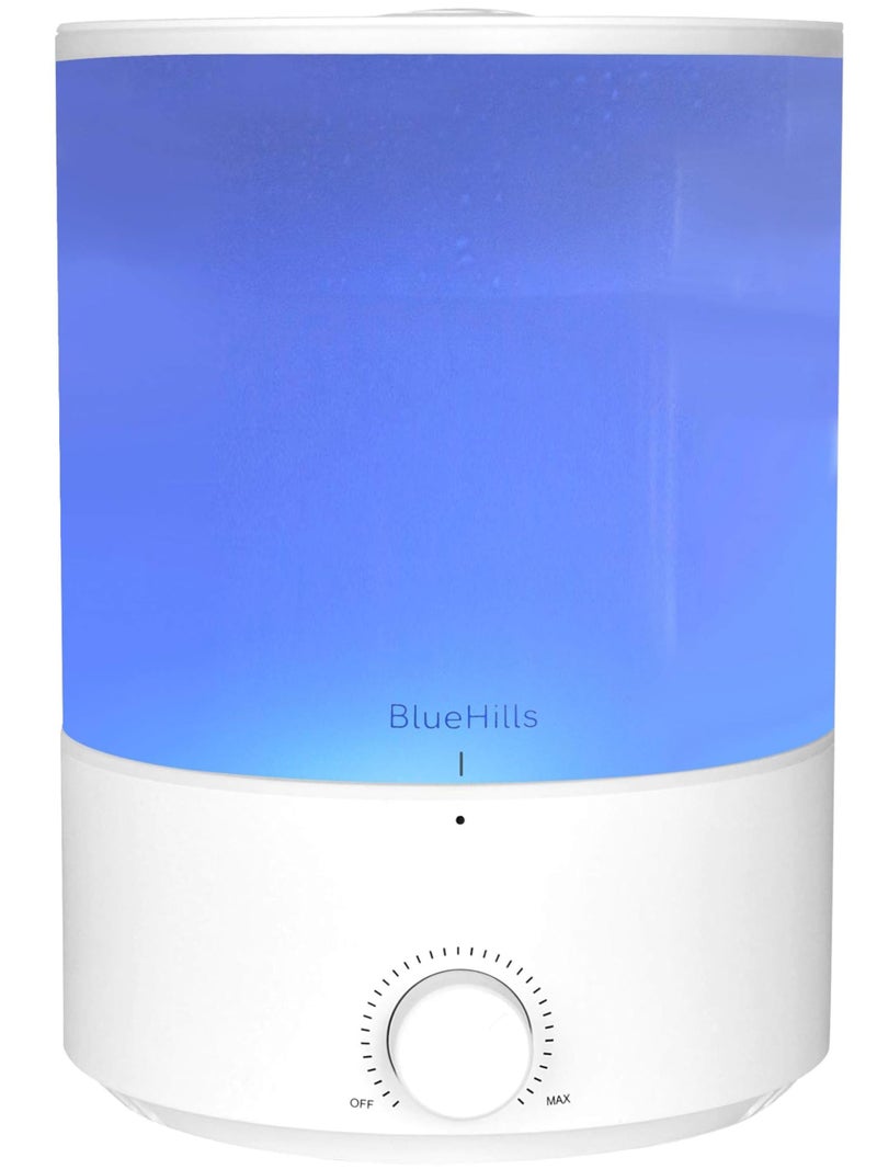 BlueHills Premium 4000 ml XL Essential Oil Diffuser 4L 4 Liter 70 Hour Run Humidifier Aromatherapy 1 Gallon Big Capacity High Mist Output for Large Room Home Mood Lights Long Run Diffuser White E401 - Image 1